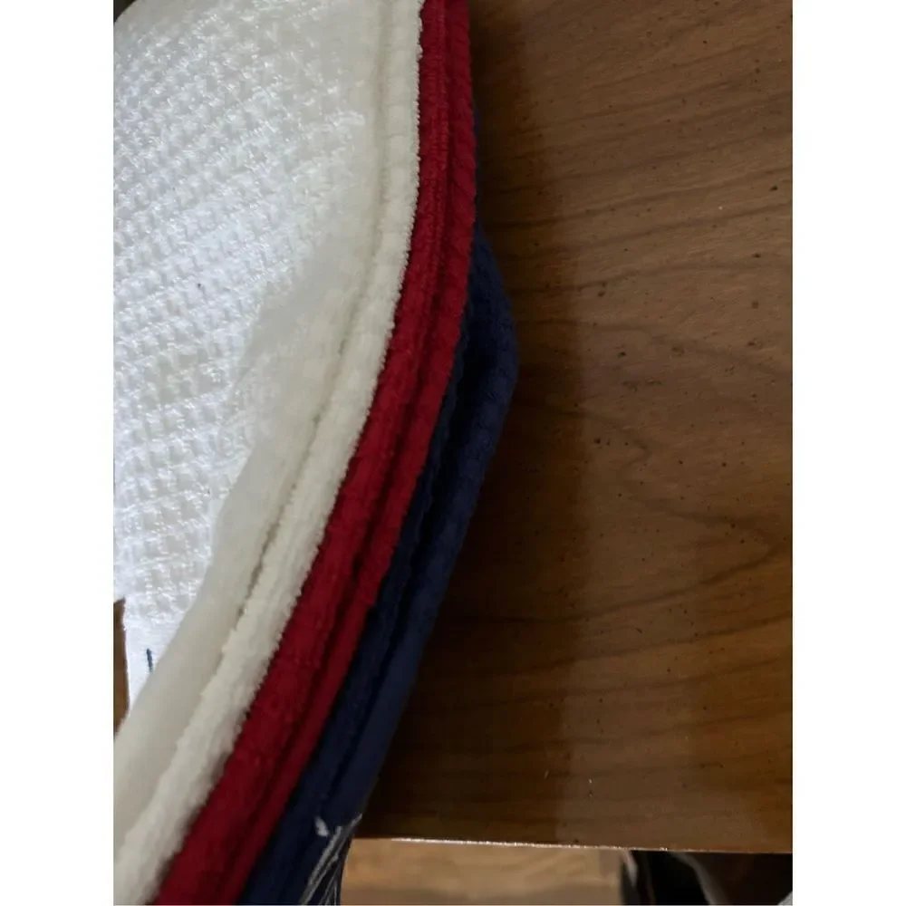 Rae Dunn Set of 3 Towels LAND OF THE FREE, HOME OF THE BRAVE, HOME SWEET HOME